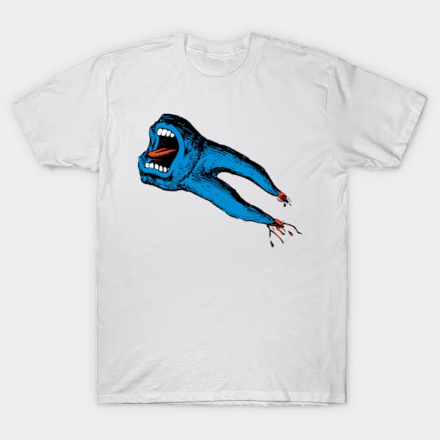 Screaming flying blue tooth T-Shirt by goatboyjr